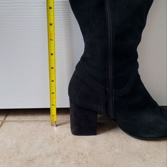 Zara TRF Chunky Heeled OTK Boots - Picture 11 of 12